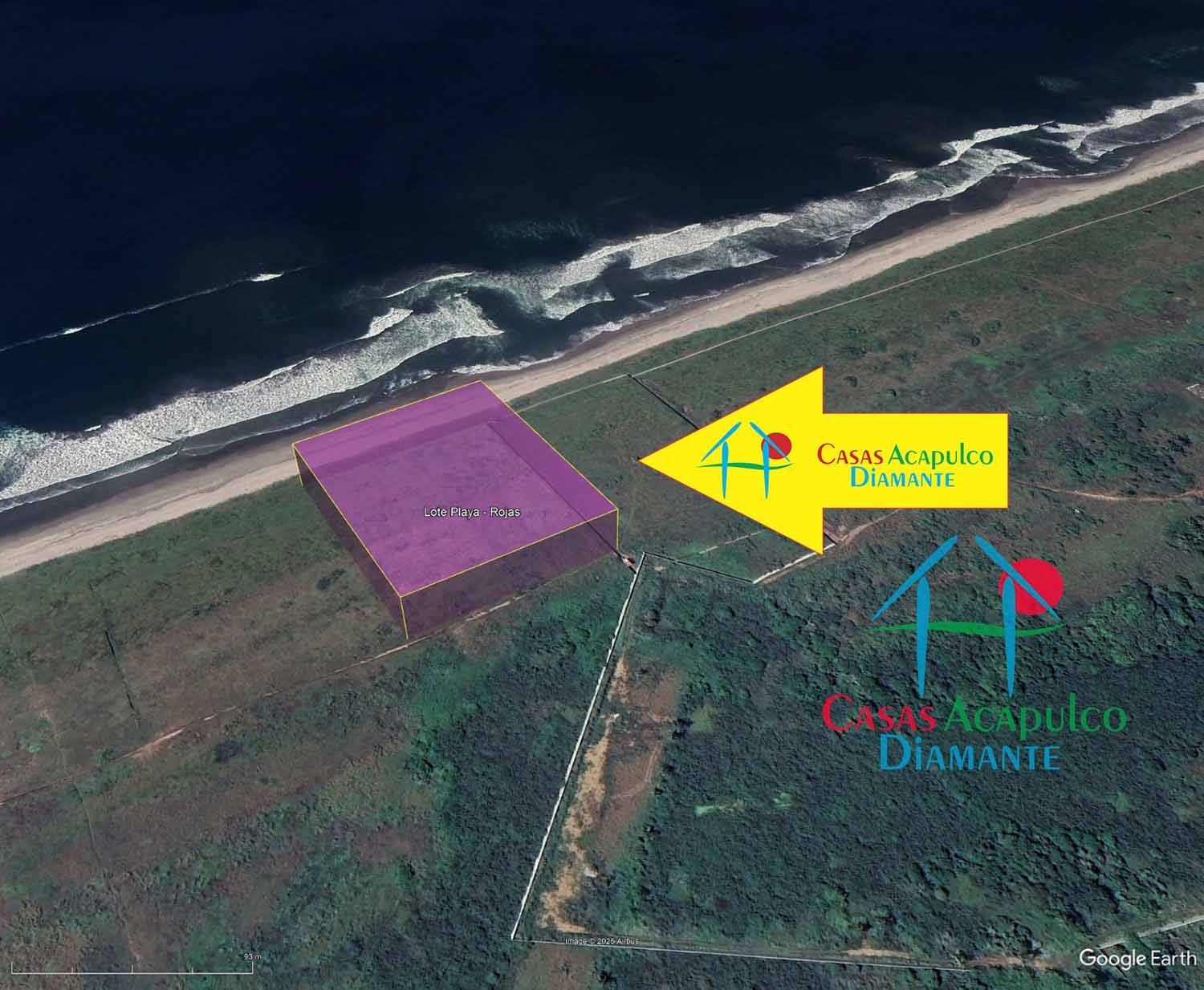 Terreno Playa Encantada Lote de playa Rojas - Vista aérea 6